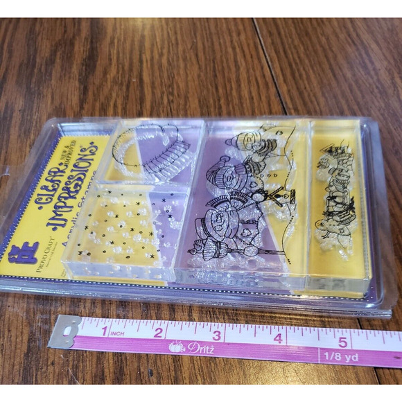 Provo Craft Clear Impressions Snowman 4 Clear Acrylic Stamp Set - Picture 5 of 5